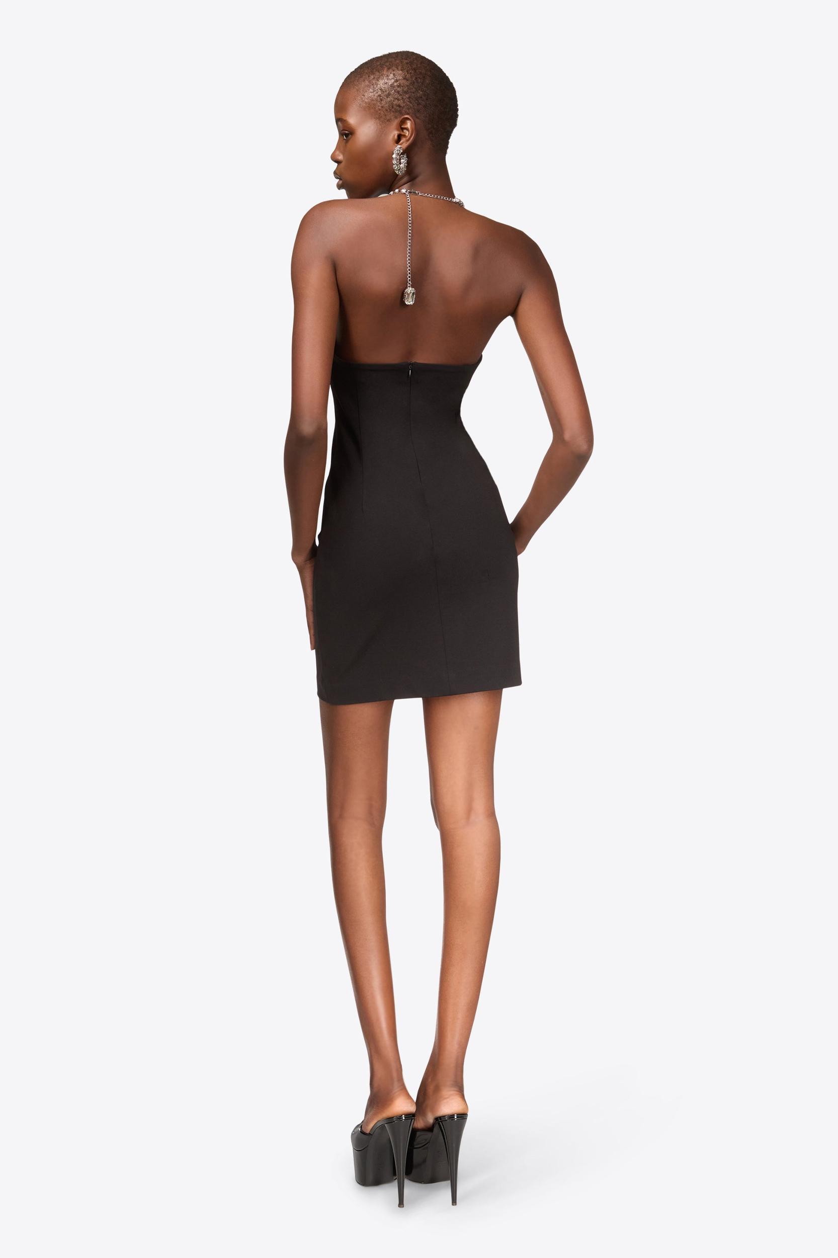 Crystal Halter Mini Dress Product Image