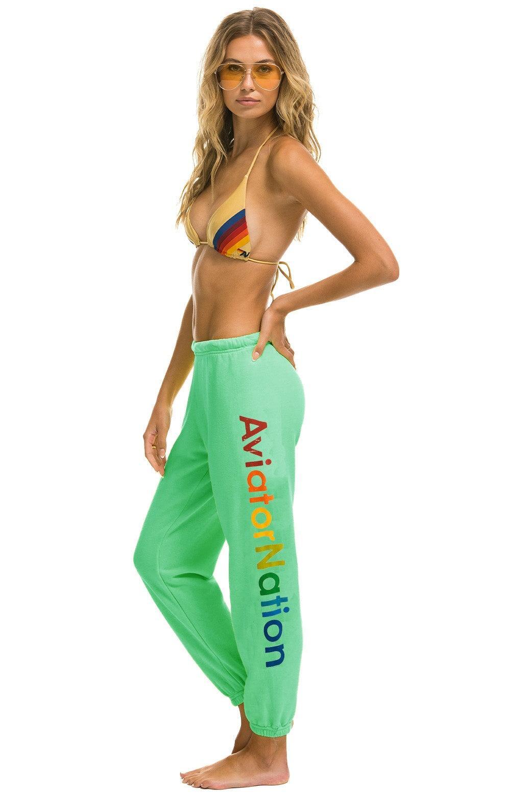AVIATOR NATION ASPEN SWEATPANTS - MINT Female Product Image