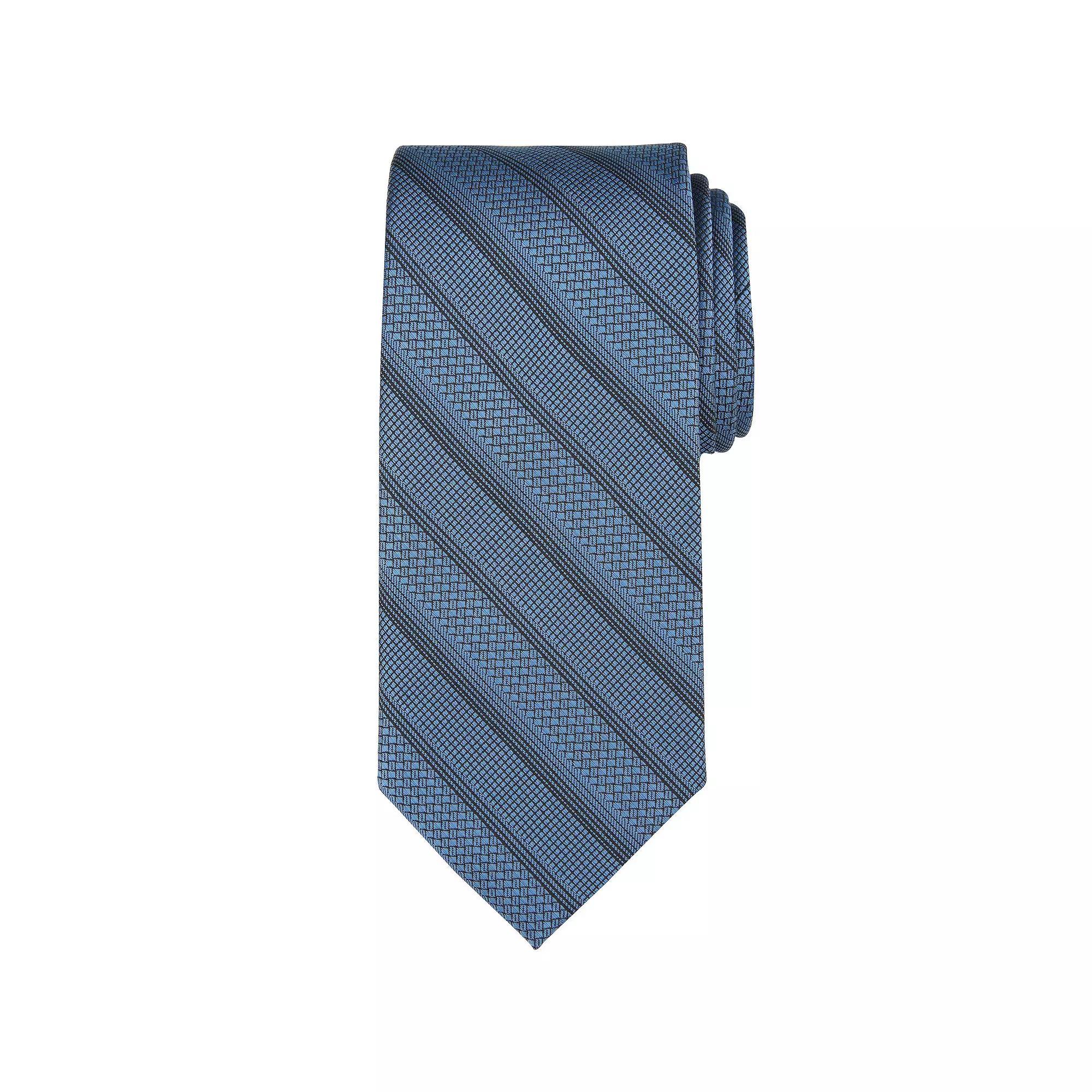 Men's Bespoke Striped Tie, Blue Wensley Product Image