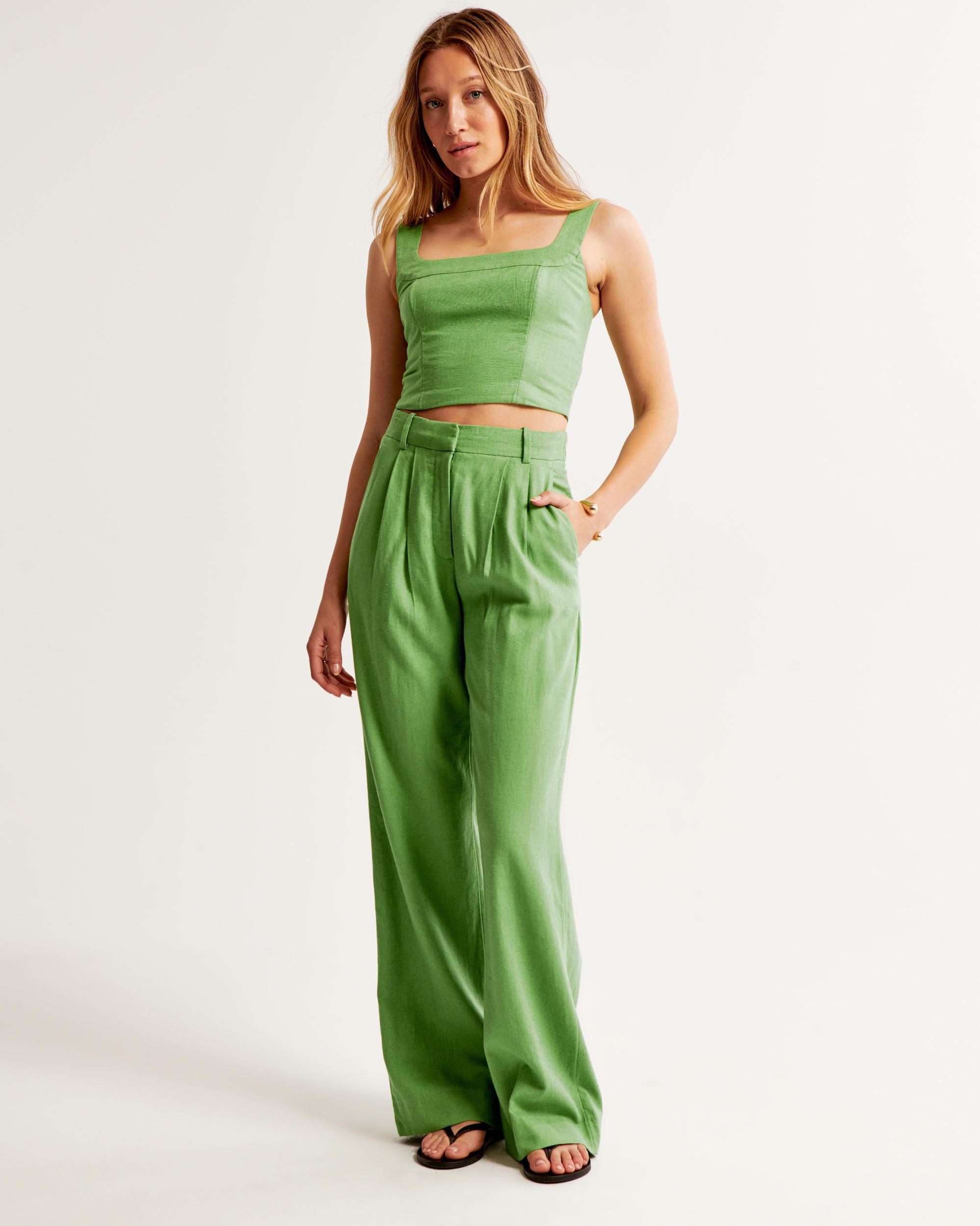 Linen-Blend Set Top Product Image