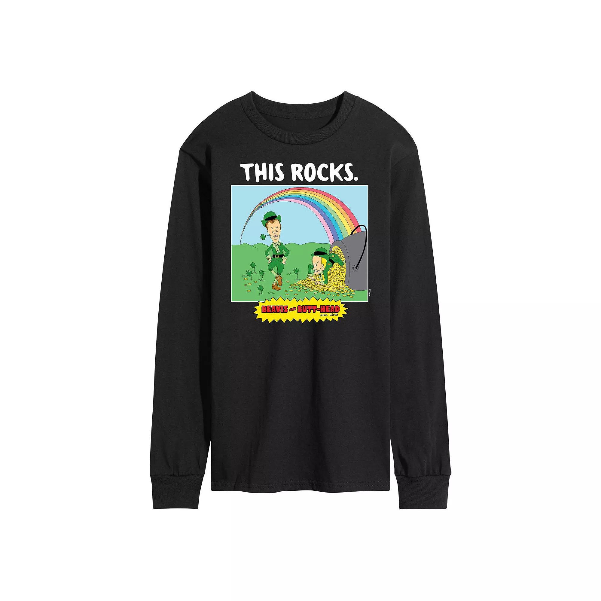 Mens Beavis And Butthead St Patricks Day Long Sleeve Tee Product Image