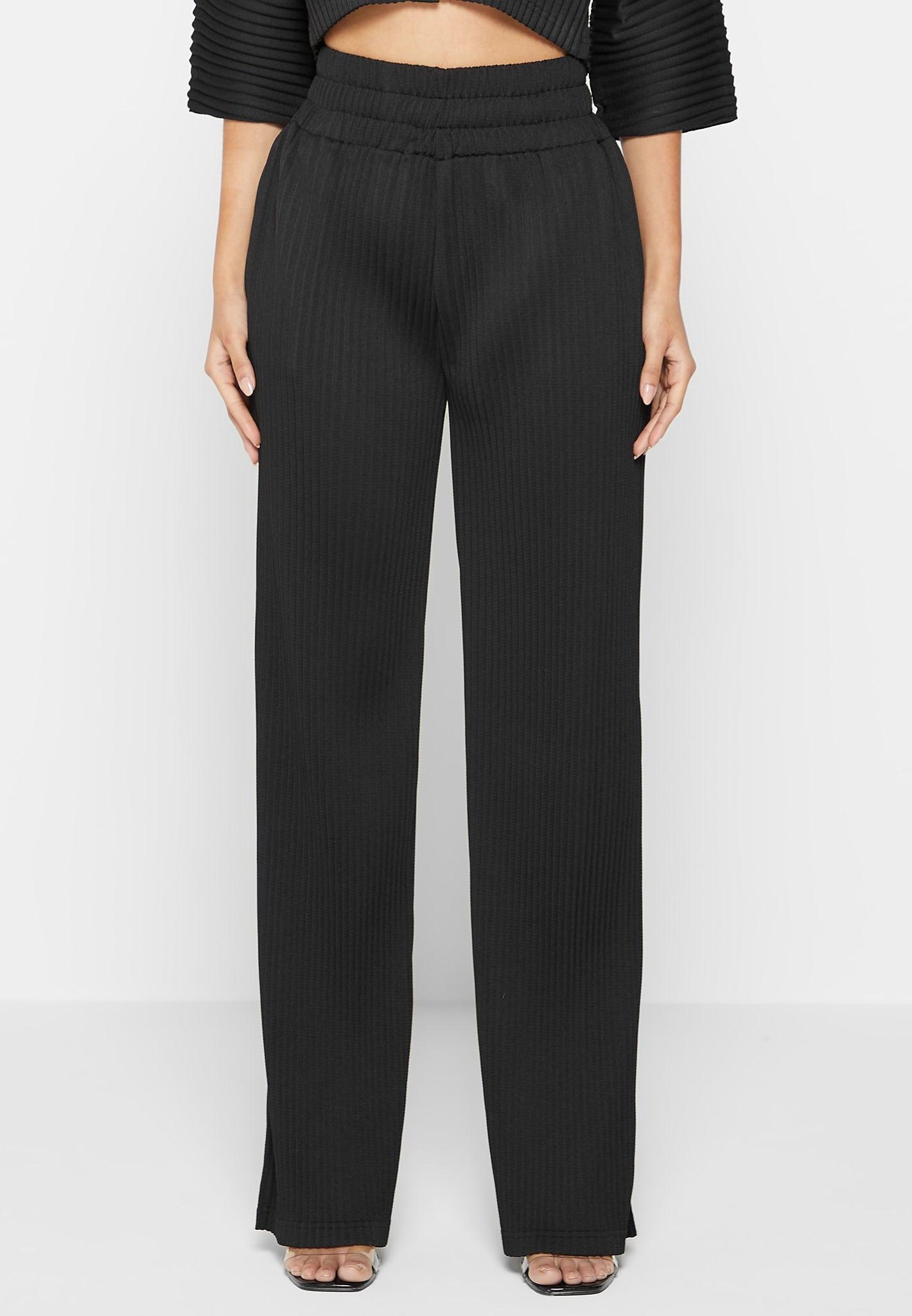 Pleated Trousers - Black Female Product Image