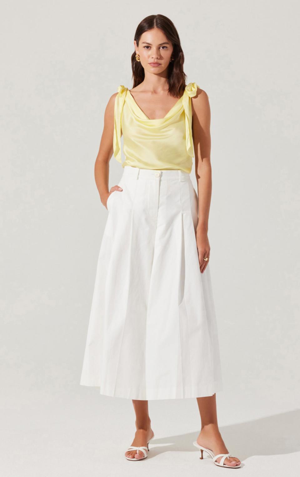 Allexina Satin Cowl Neck Top Product Image