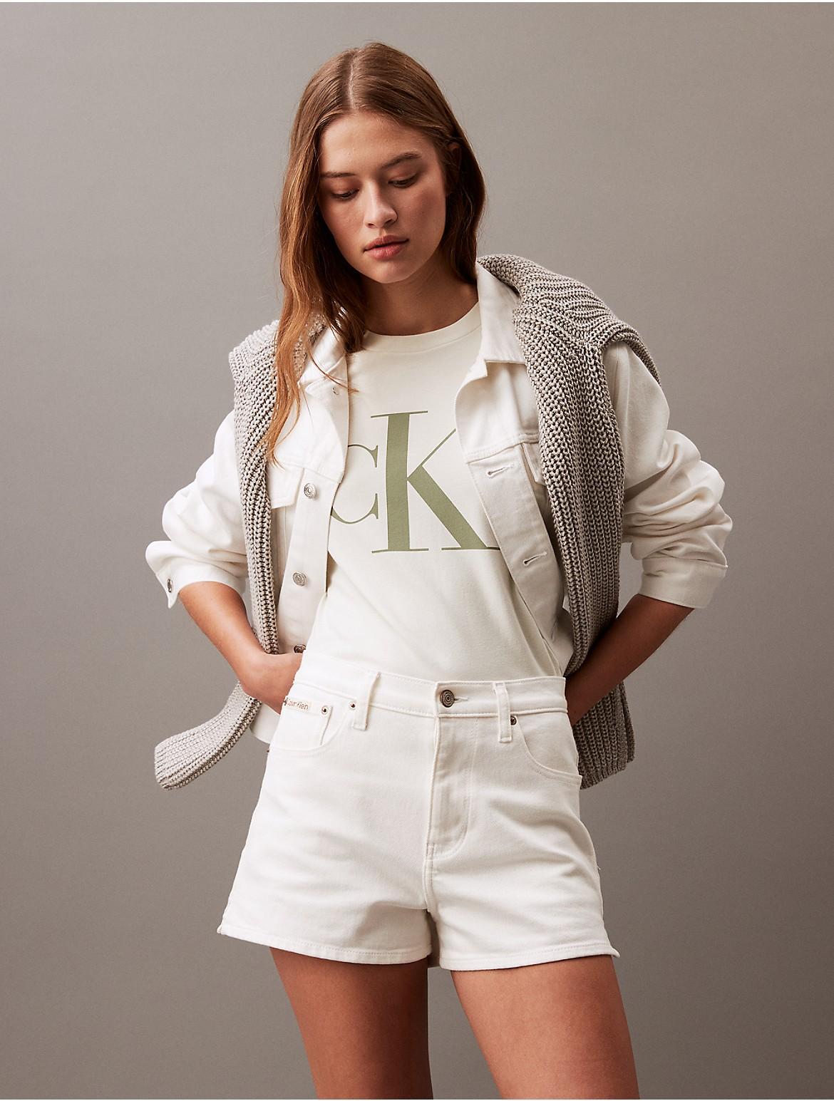Calvin Klein Women's Monogram Logo Crewneck T-Shirt - Black - M Product Image