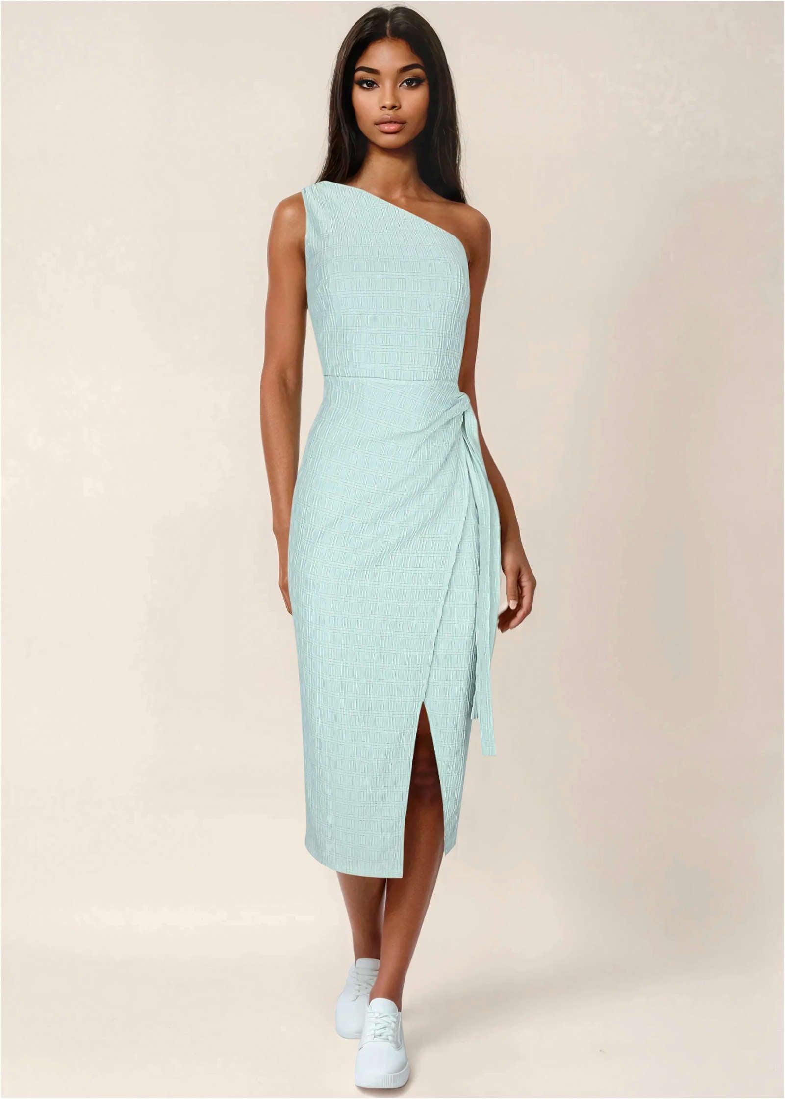 Tie Side Maxi Dress - Dusty Mint Product Image
