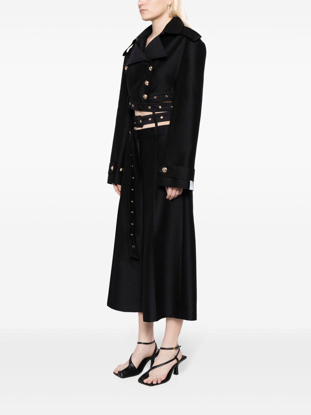 belted cropped jacket Product Image