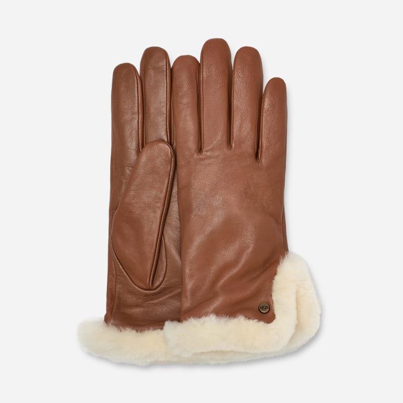 Leather & Shearling Vent Gloves Product Image