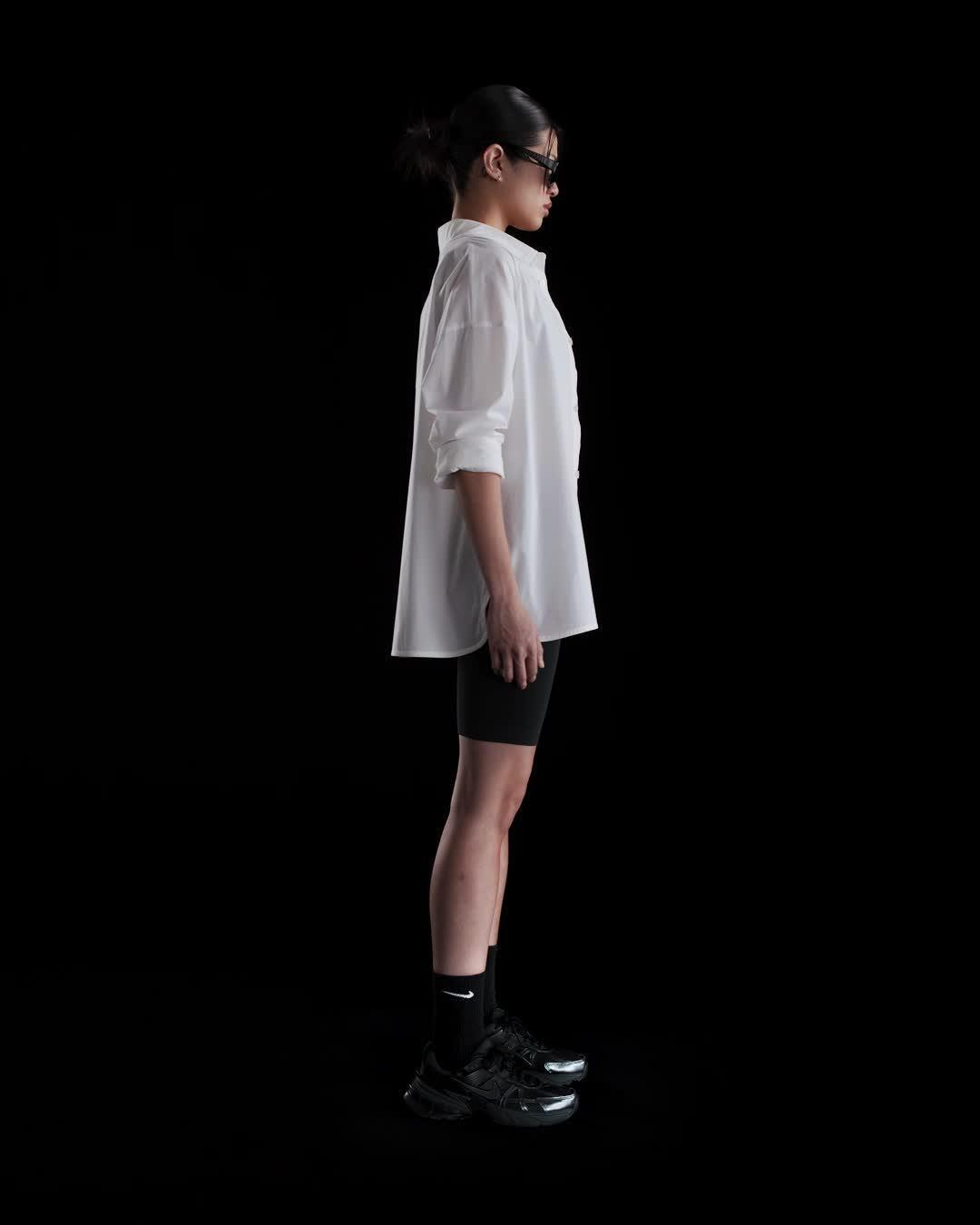 Nike Sportswear Chill Poplin Women's Loose Long-Sleeve Button-Up Top Product Image