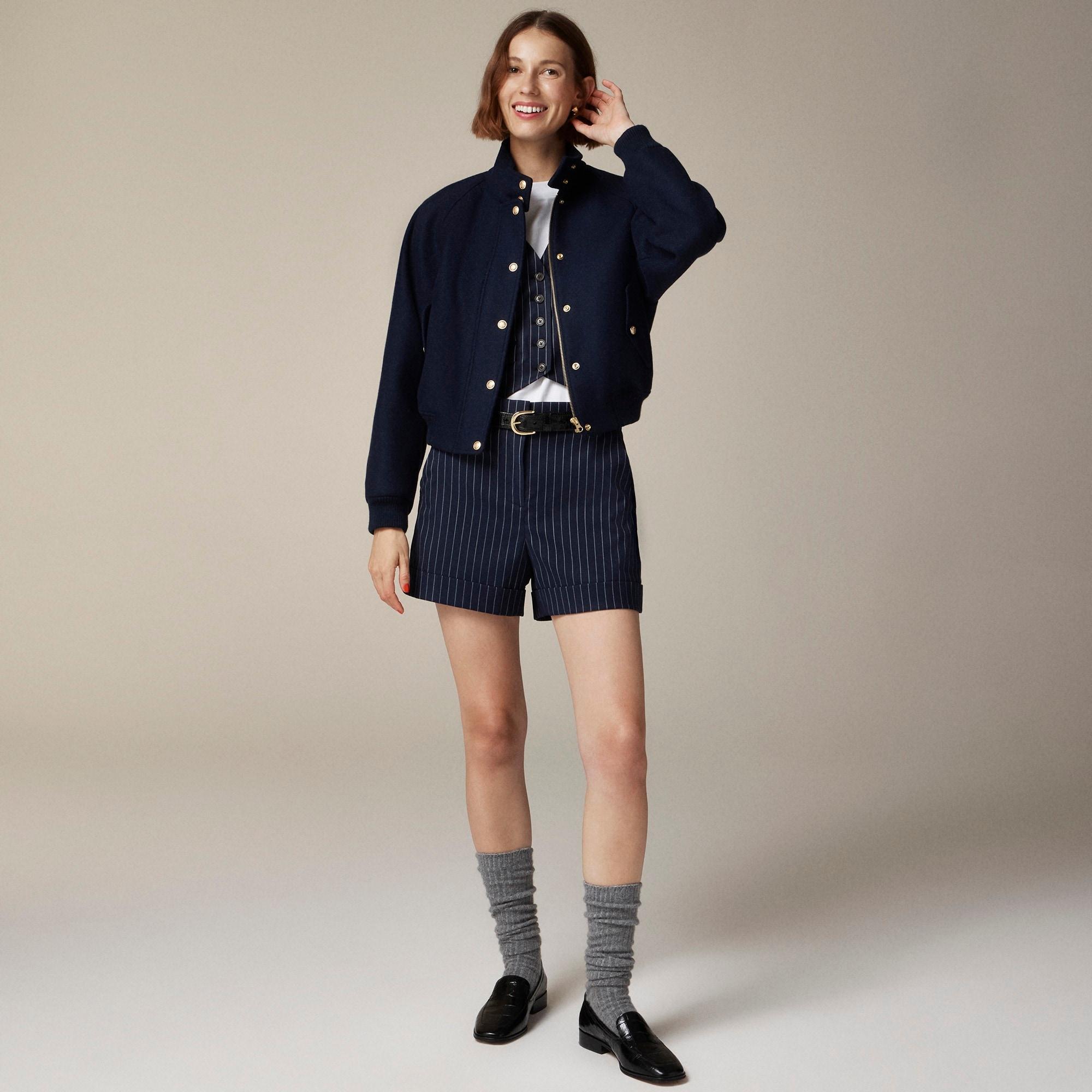 Flight jacket in Italian wool blend Product Image