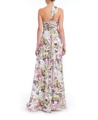 Women's Butterfly Printed One Shoulder Gown Product Image