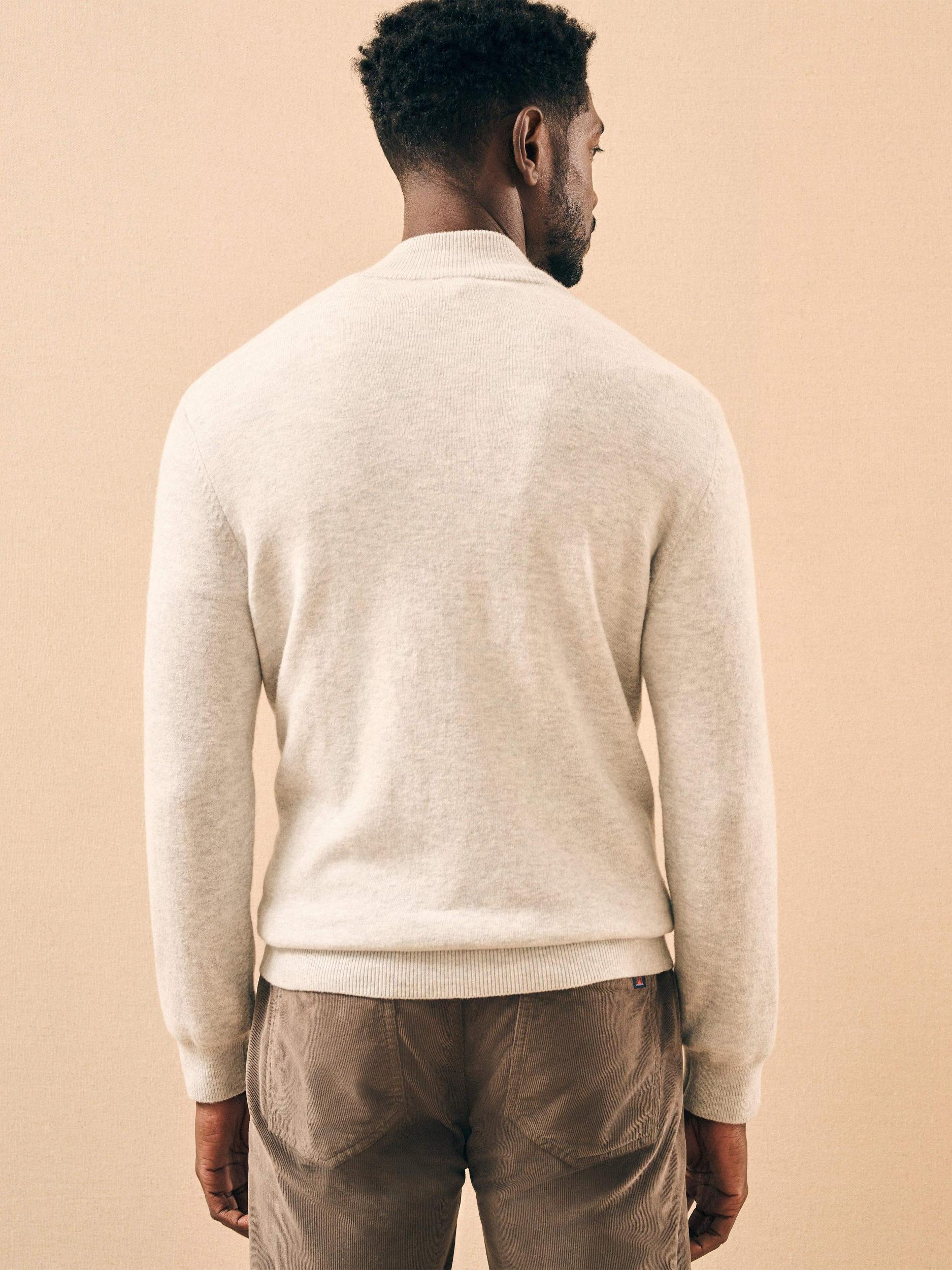 Mountain Quarter Zip Sweater - Ivory Ice Heather Male Product Image