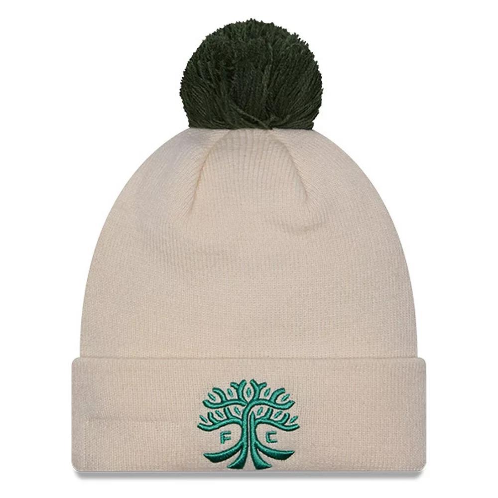 Men's New Era  Cream Austin FC Jersey Hook Cuff Knit Hat with Pom, Afc Beige Product Image