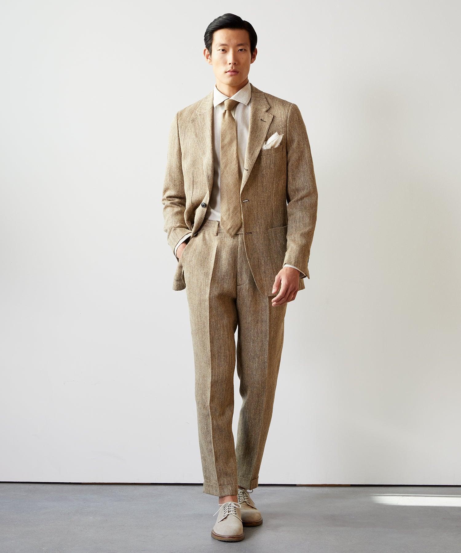 Italian Linen Tie in Burlap Product Image