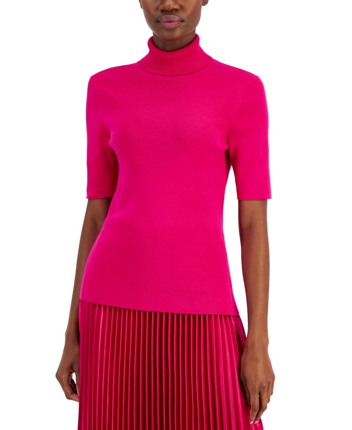 Anne Klein Petite Elbow-Sleeve Turtleneck Sweater Product Image