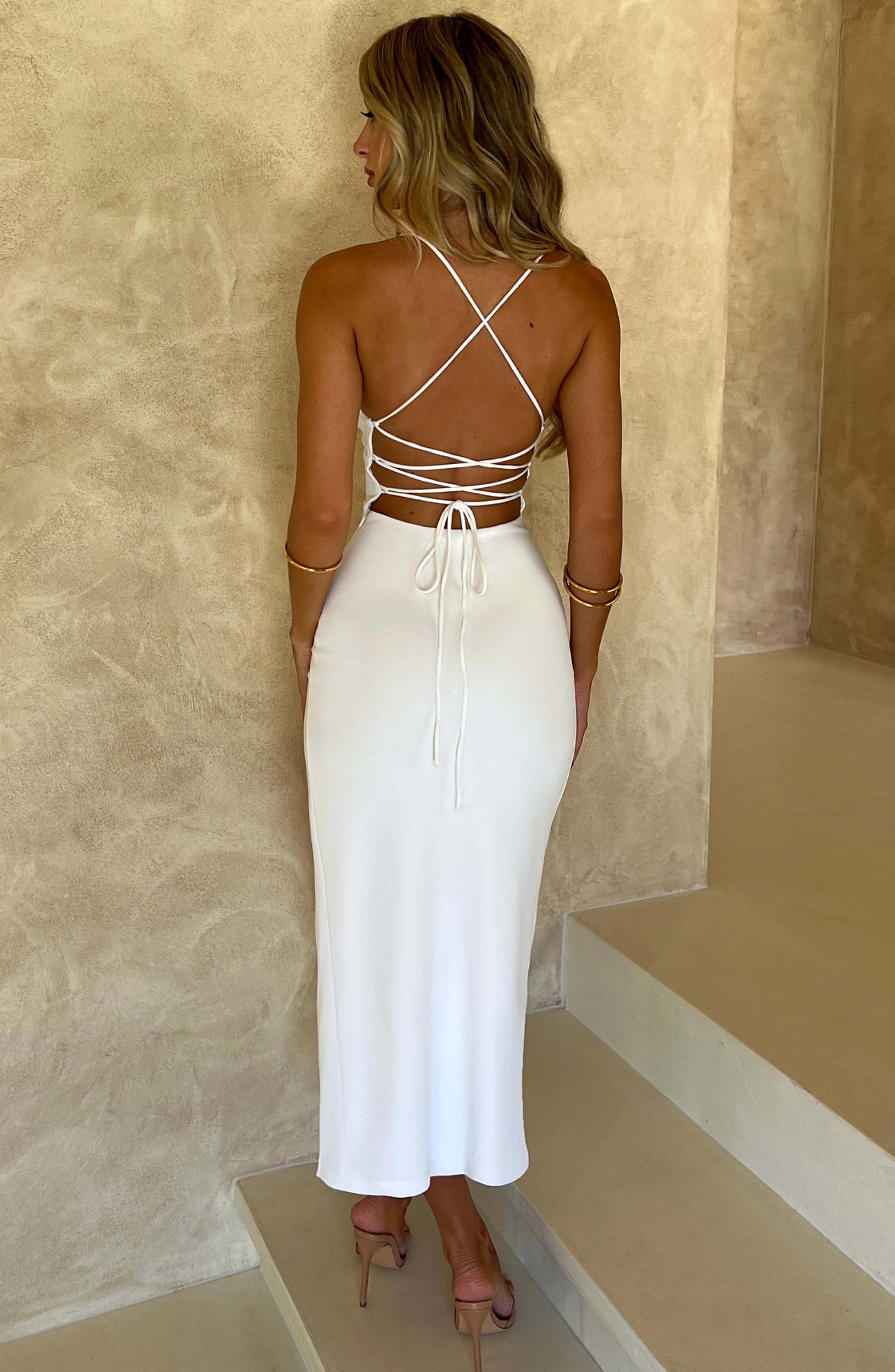 Kiana Midi Dress - White Product Image