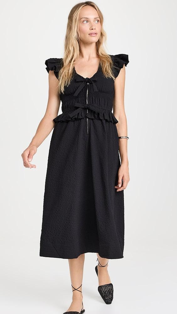 Sea Regina Seersucker Flutter Sleeve Dress | Shopbop Product Image