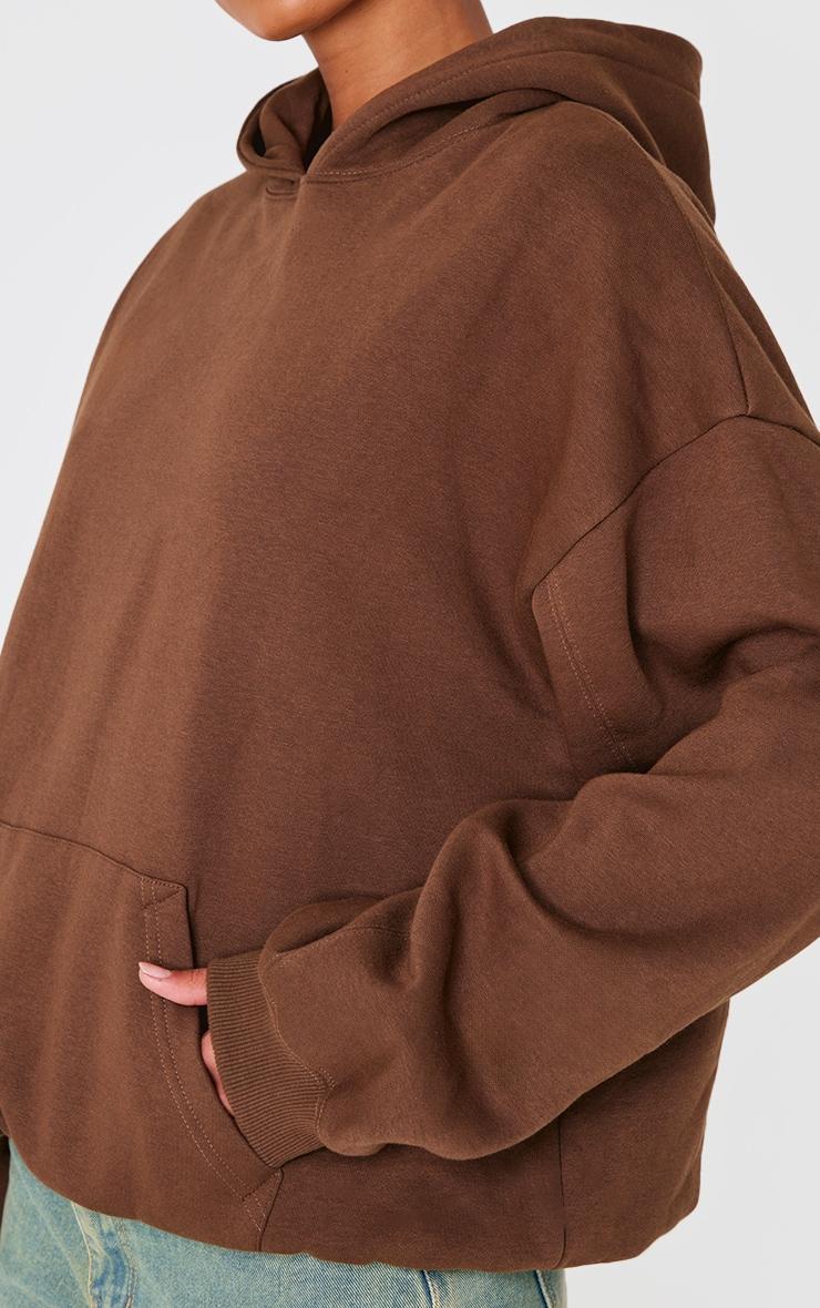 Chocolate Oversized Elasticated Hem Hoodie Product Image