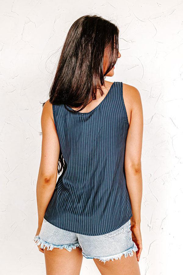 New To Love Satin Top In Navy Product Image