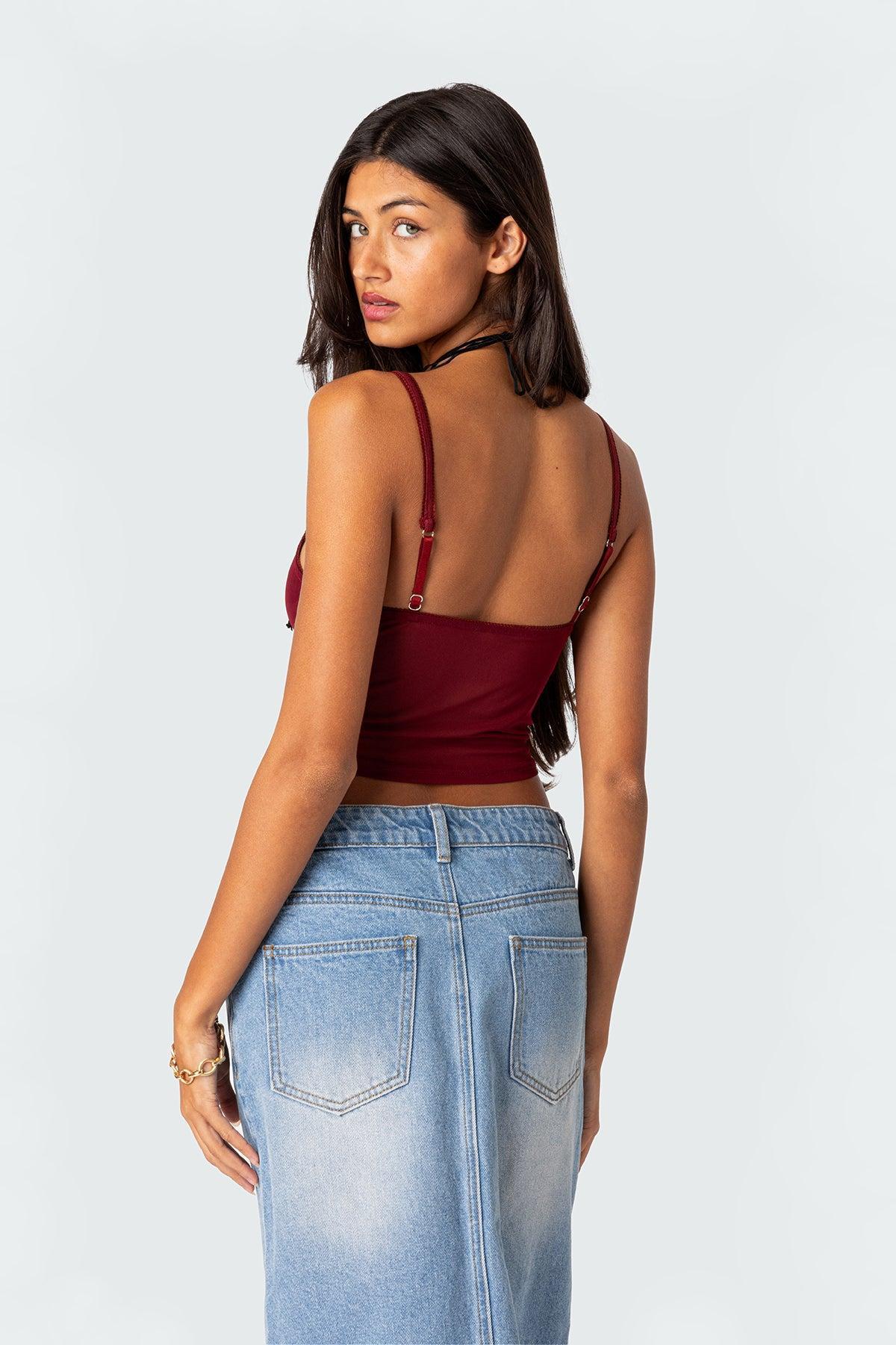 Cressida Sheer Mesh Tank Top Product Image