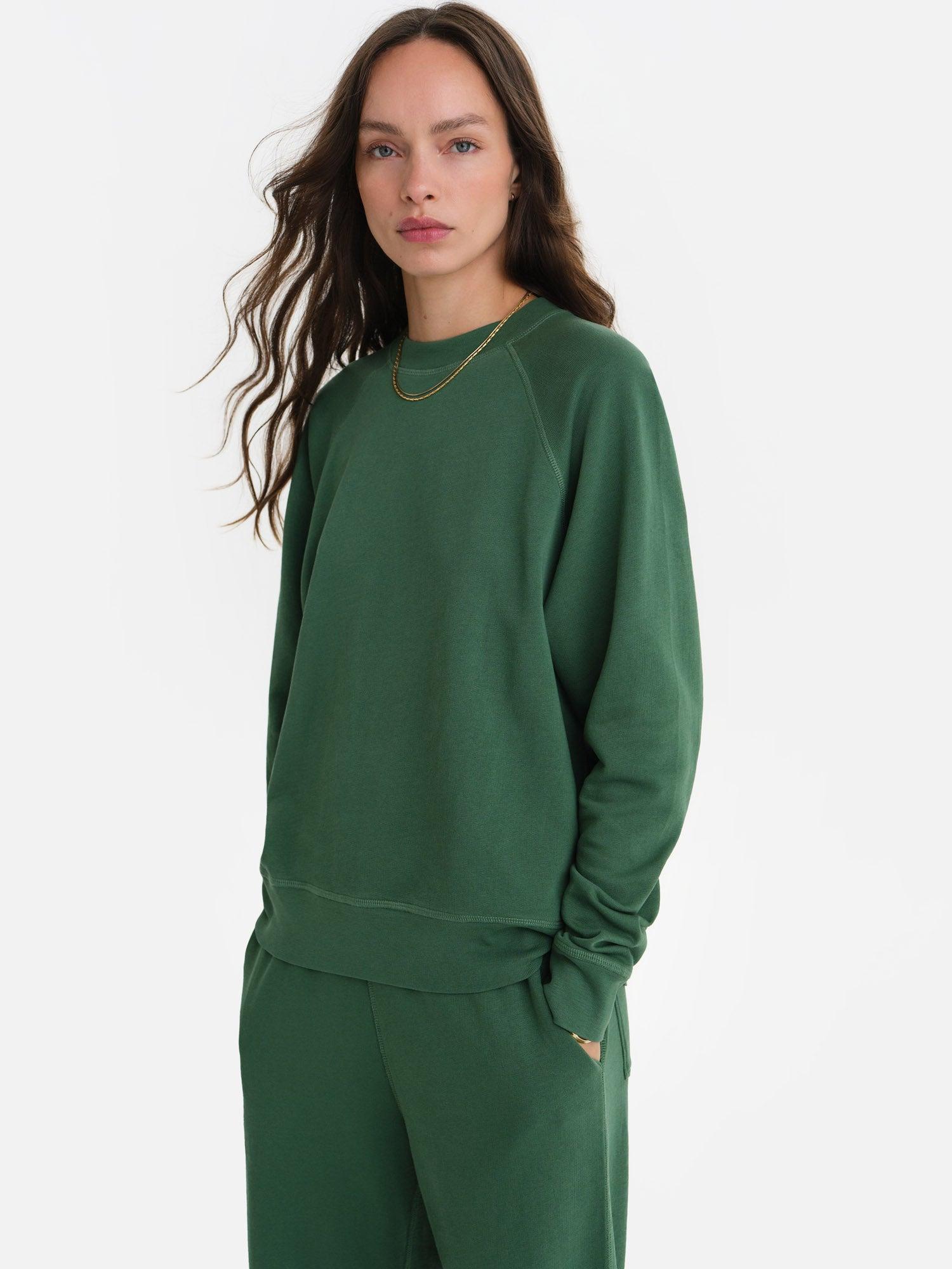 Organic Lightweight Terry Raglan Sweatshirt Female Product Image