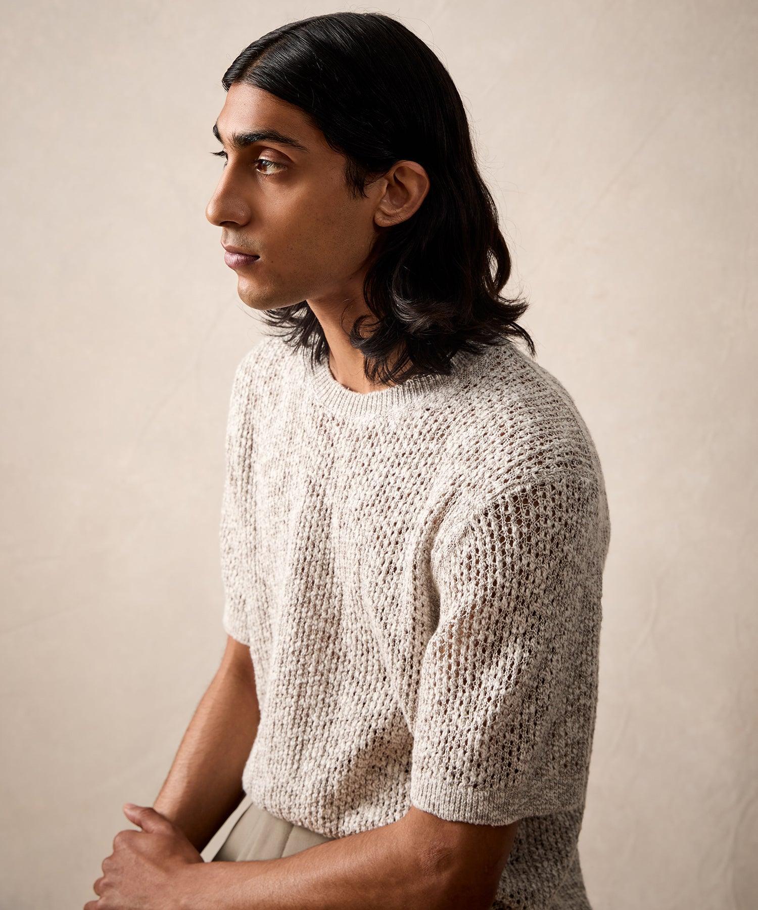 Mesh Slub Tee in Graystone Product Image