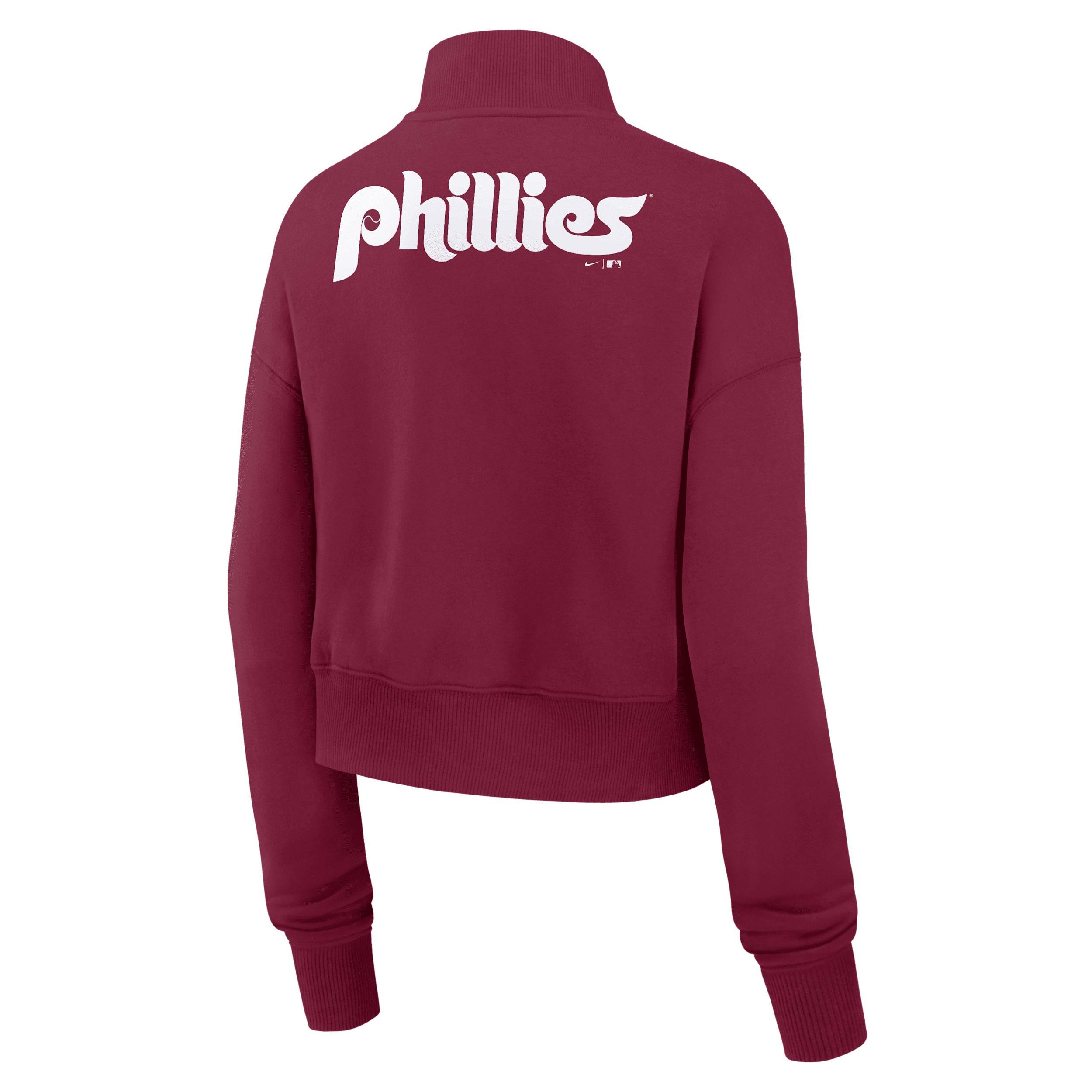 San Diego Padres Cooperstown Phoenix Nike Womens MLB Cropped 1/2-Zip Crew Product Image