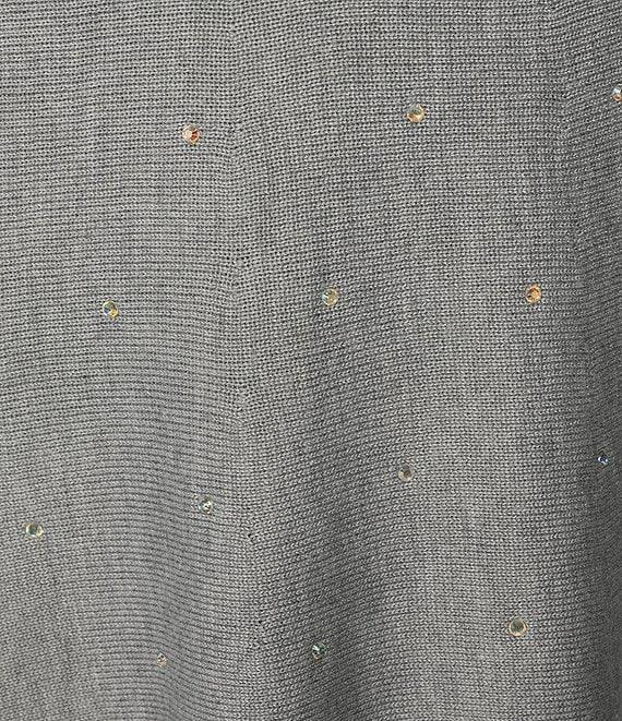 Midnight Doll Long Sleeve Stone Detail Sweater Dress Product Image