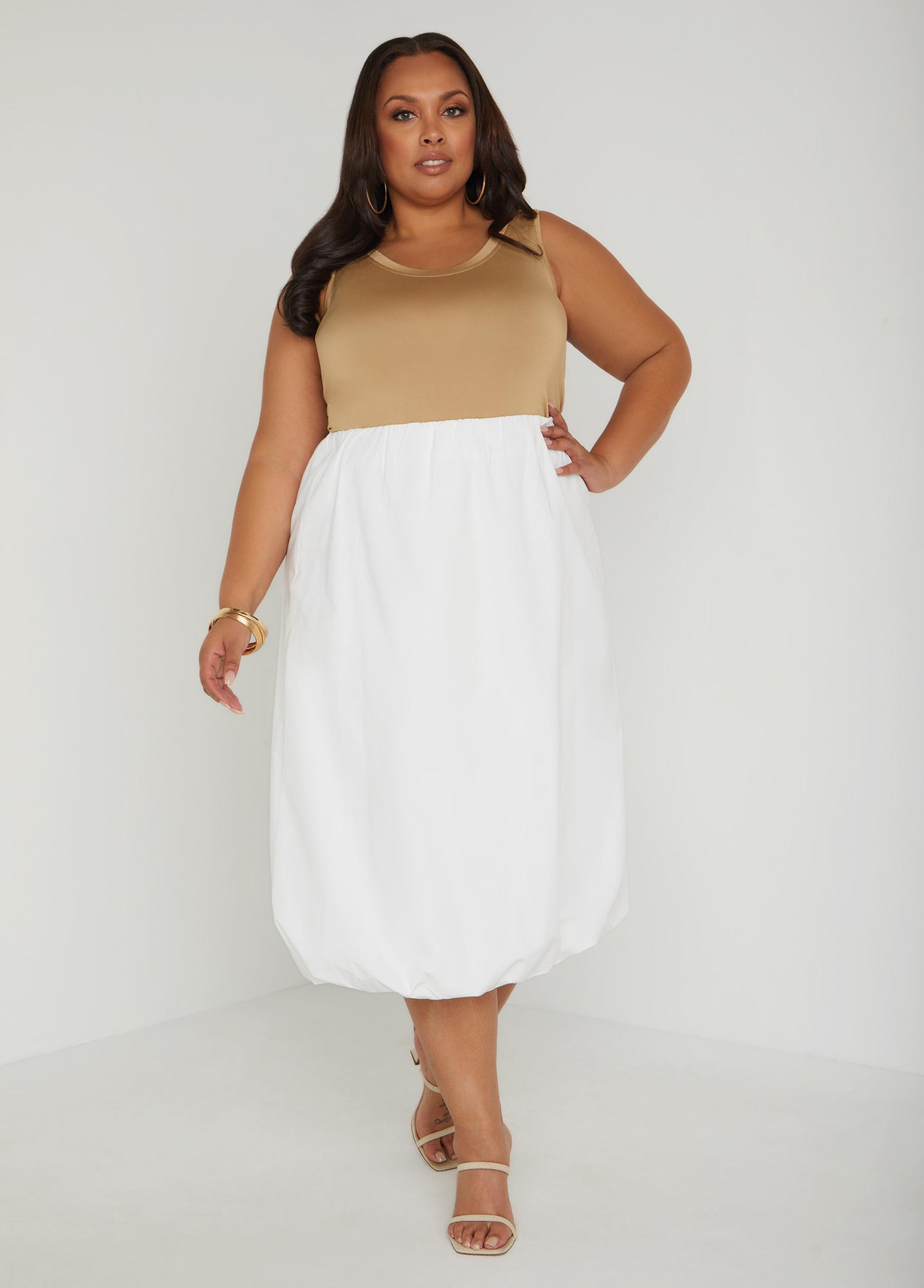 Cotton Midi Bubble Skirt Product Image