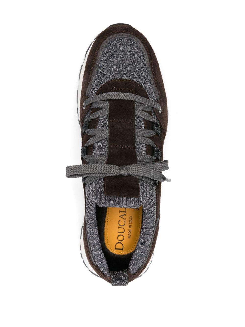 leather-trim sneakers Product Image