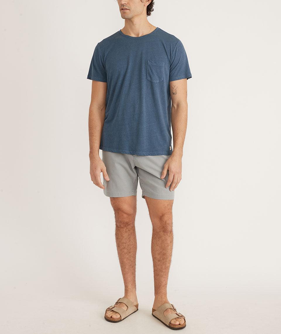 Relaxed Hemp Cotton Pocket Tee in Dark Denim Product Image