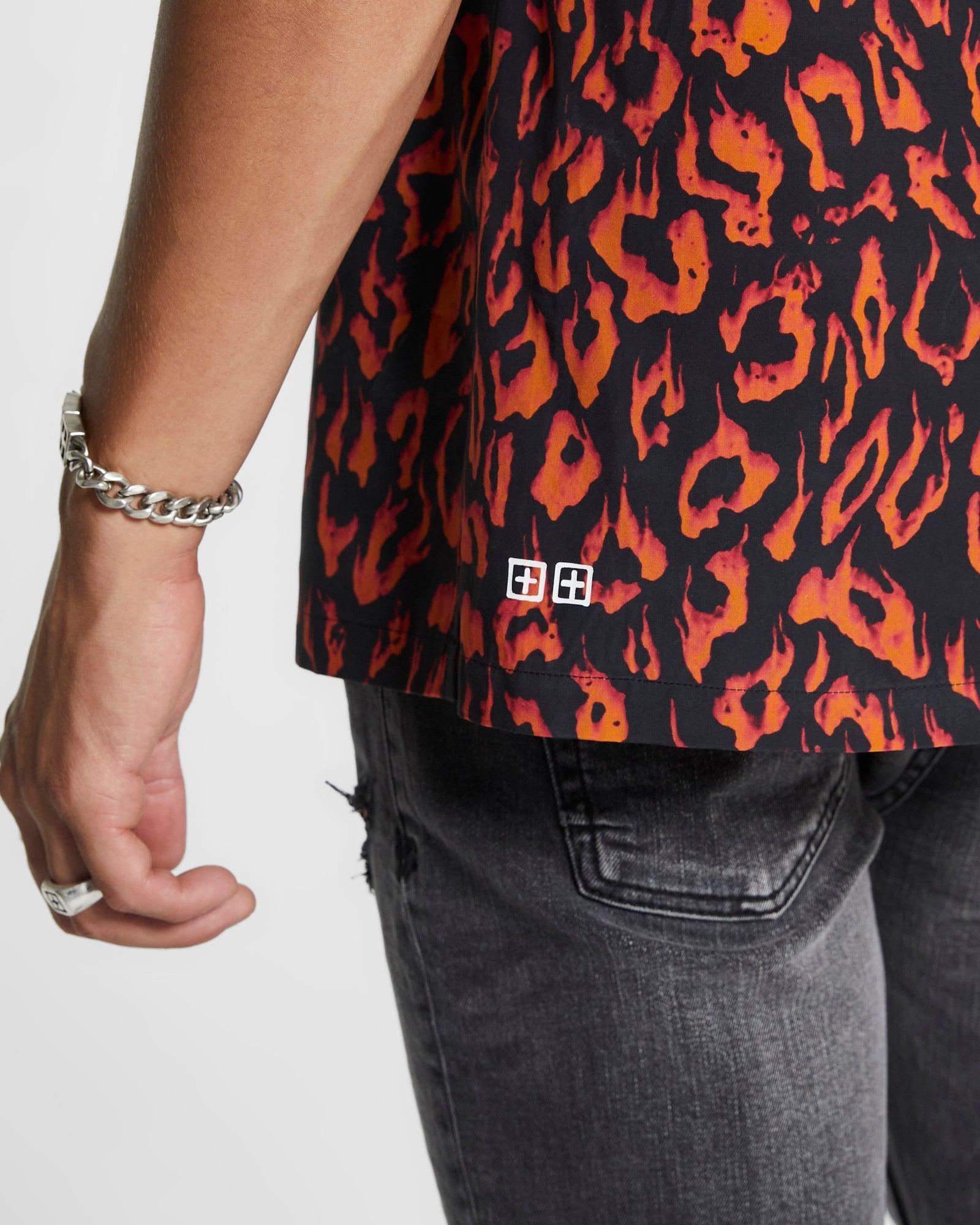 FIRE RESORT SS SHIRT ORANGE Male Product Image