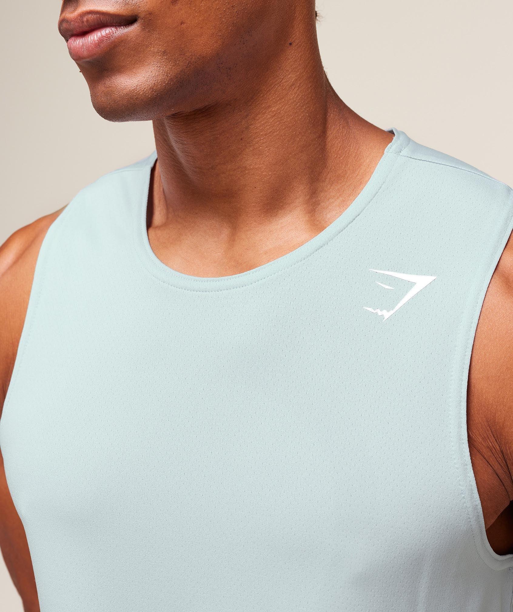 Gymshark Arrival Tank - Smoke Blue Male Product Image