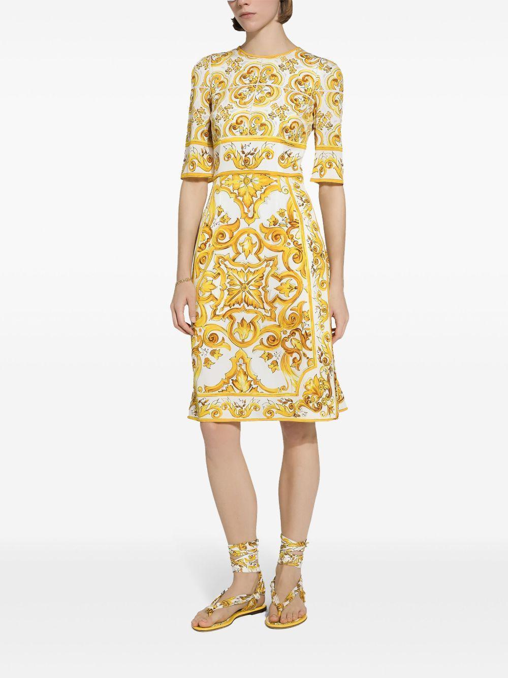 Majolica silk crepe dress Product Image