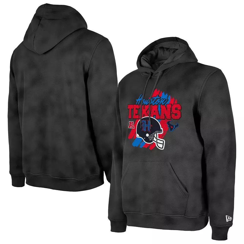 Mens New Era Houston Texans Identity Helmet Enzyme Washed Pullover Hoodie Product Image