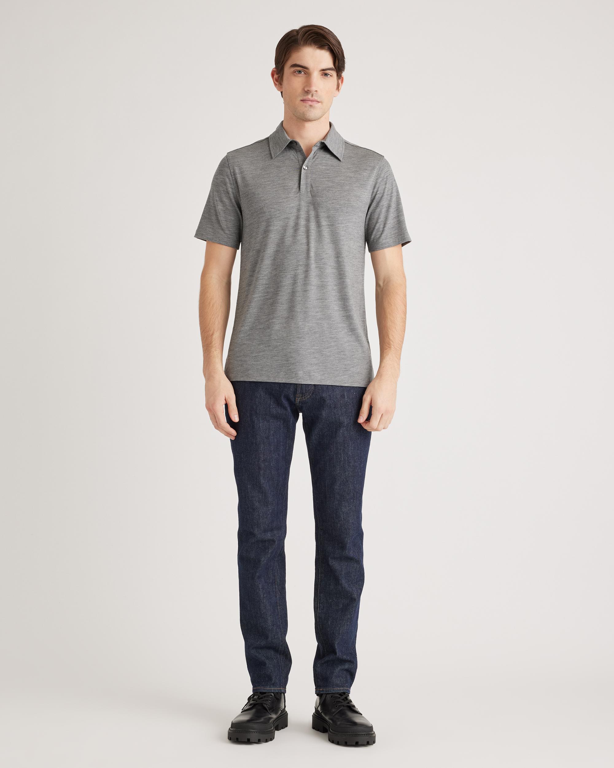 Quince | Men's Extra-Fine Australian Merino Polo Merino/Cotton Product Image