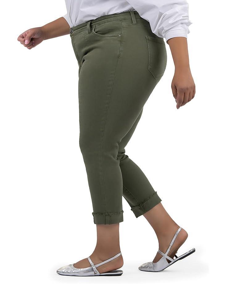 Plus Size Amy Crop Straight Leg- Roll Up Fray Product Image