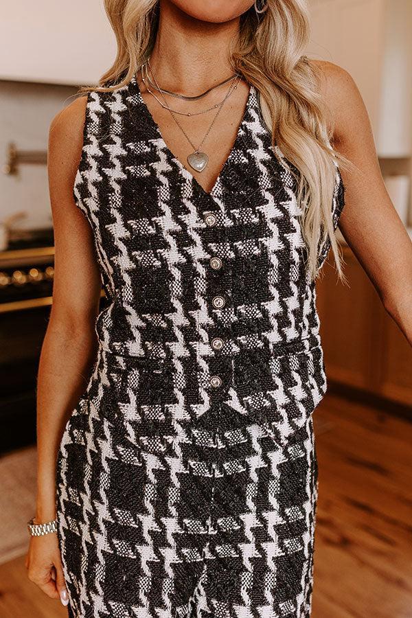 City Socialite Tweed Vest Top Product Image