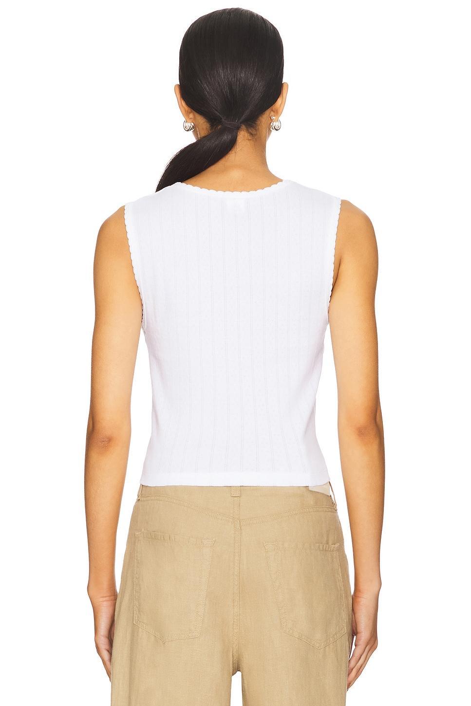 Pointelle Sleeveless Crew Top LESET Product Image
