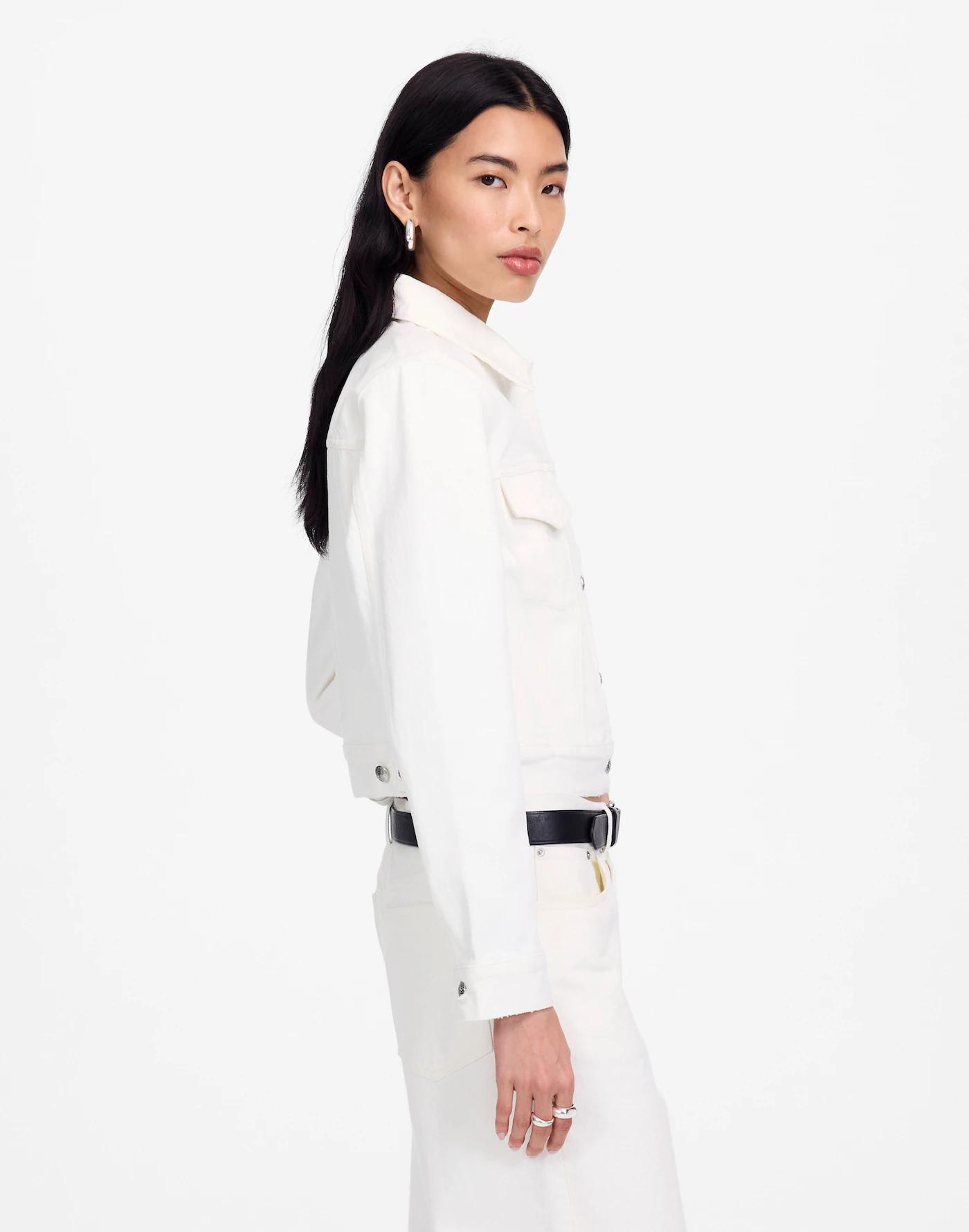 Crop Jean Trucker Jacket Product Image