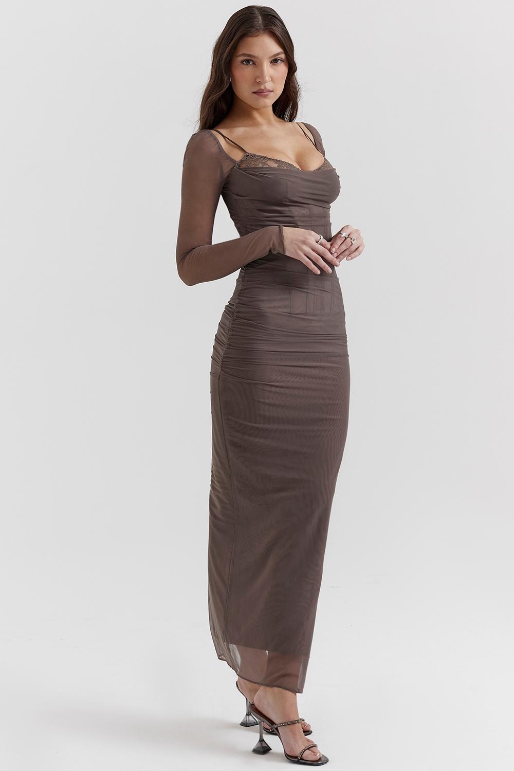 Katarina  smoke maxi dress Product Image