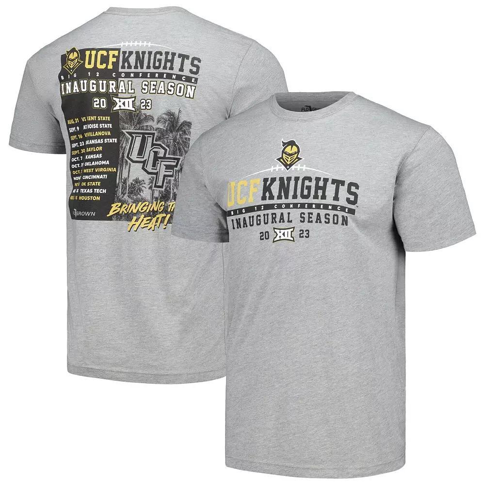 Men's Heather Gray UCF Knights Inaugural Big 12 Schedule T-Shirt, Size: 2XL, Grey Product Image
