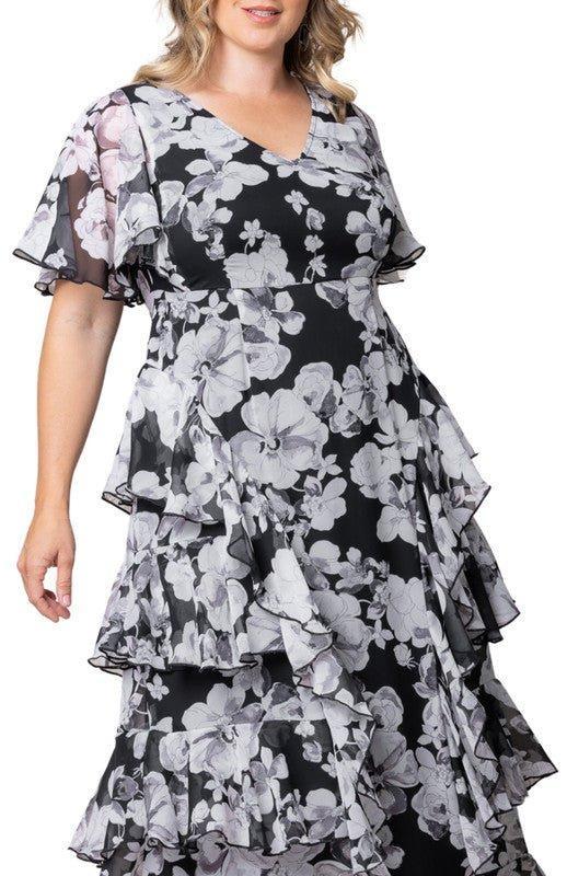 Tour de Flounce Chiffon Gown - Plus Product Image