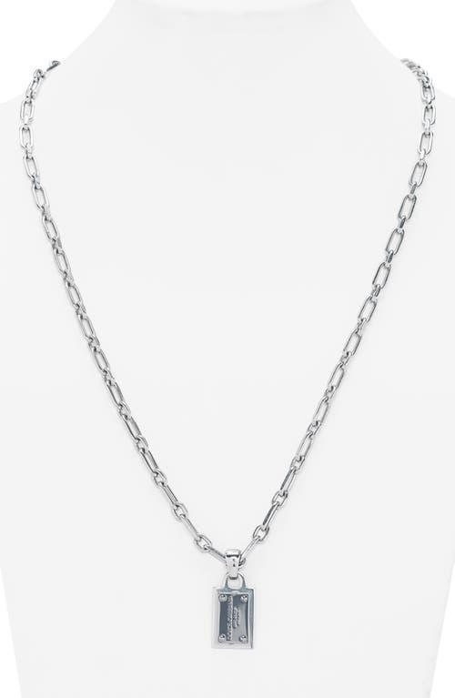 Dolce&Gabbana Men's Logo Pendant Necklace in Silver at Nordstrom Product Image