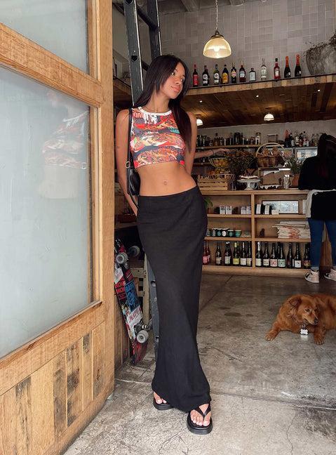 Jodie Maxi Skirt Black Product Image