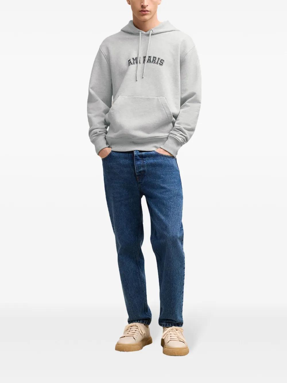 logo-print cotton hoodie Product Image
