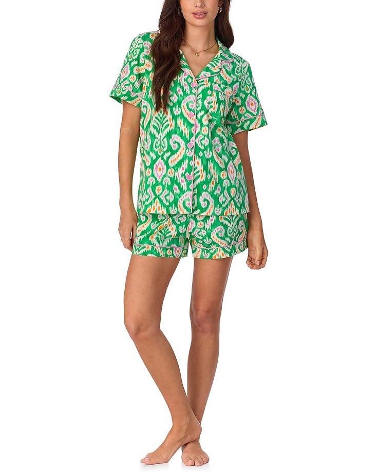 Cotton Woven Short Sleeve Boxer Pj Set Product Image