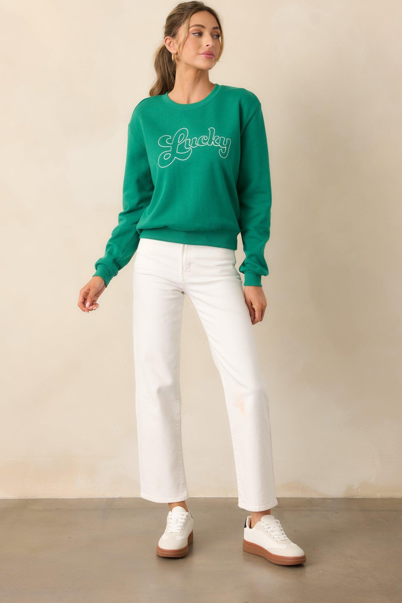 Z Supply Lucky Green Sweatshirt Product Image