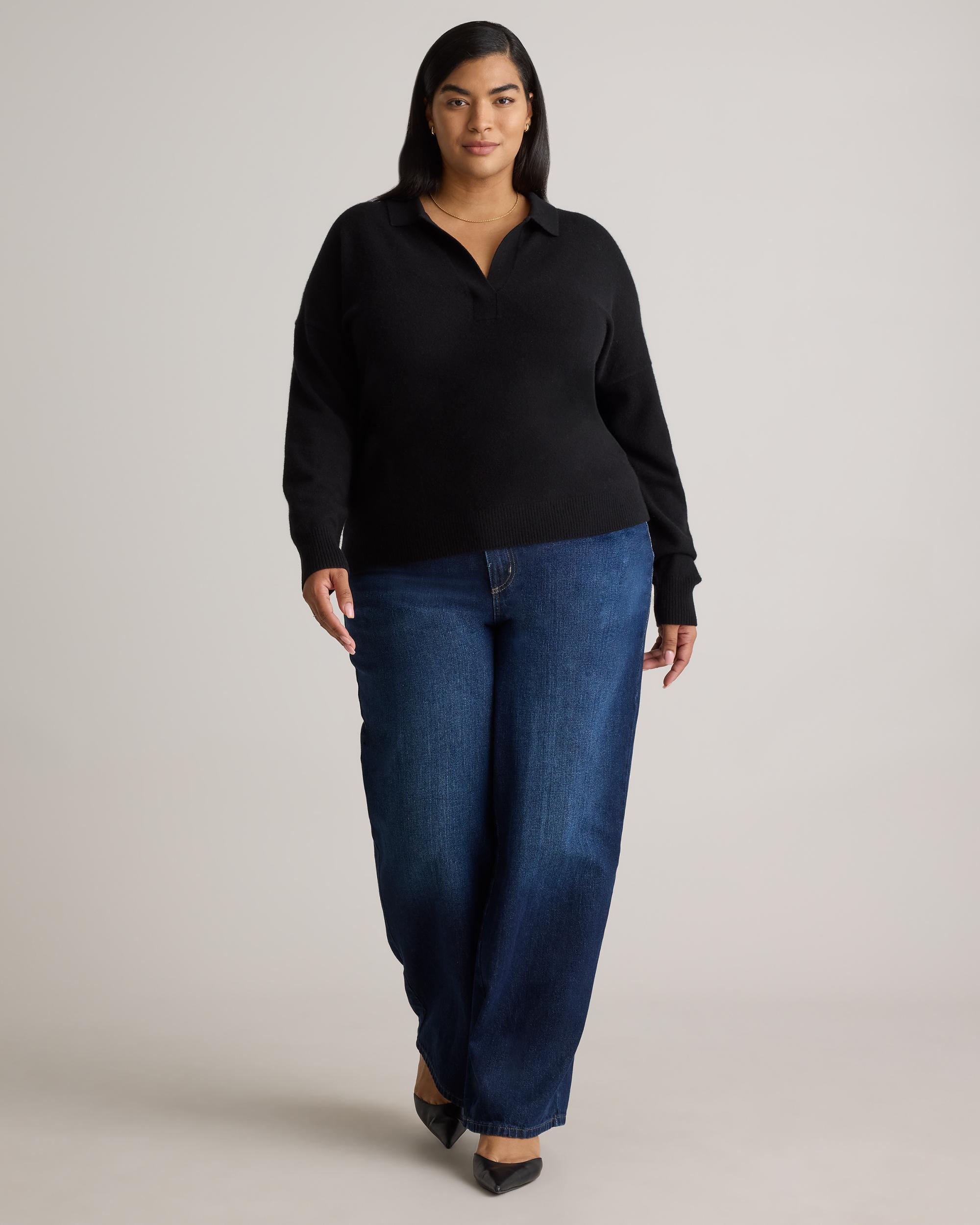 Quince | Women's Mongolian Cashmere Polo Sweater Product Image