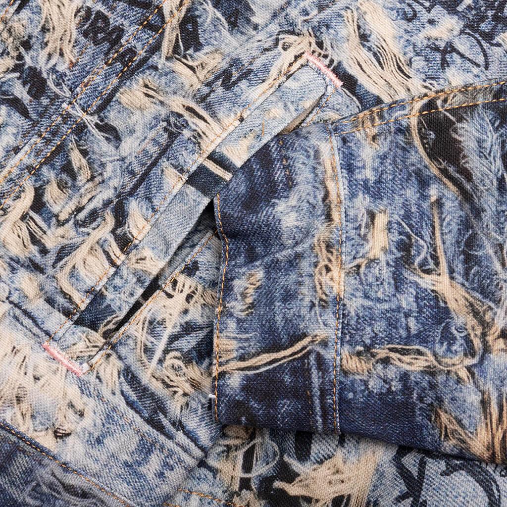 Scribble Denim Jacket - Mid Blue Male Product Image
