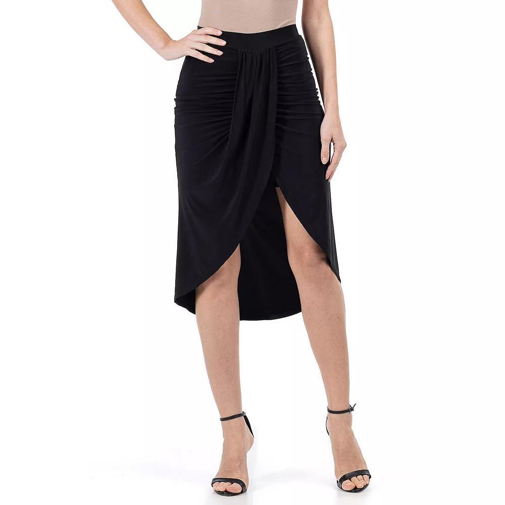 Women's 24Seven Comfort Apparel Knee Length Tulip Skirt, Size: XL, Blue Product Image